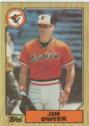 1987 Topps Baseball Cards      246     Jim Dwyer